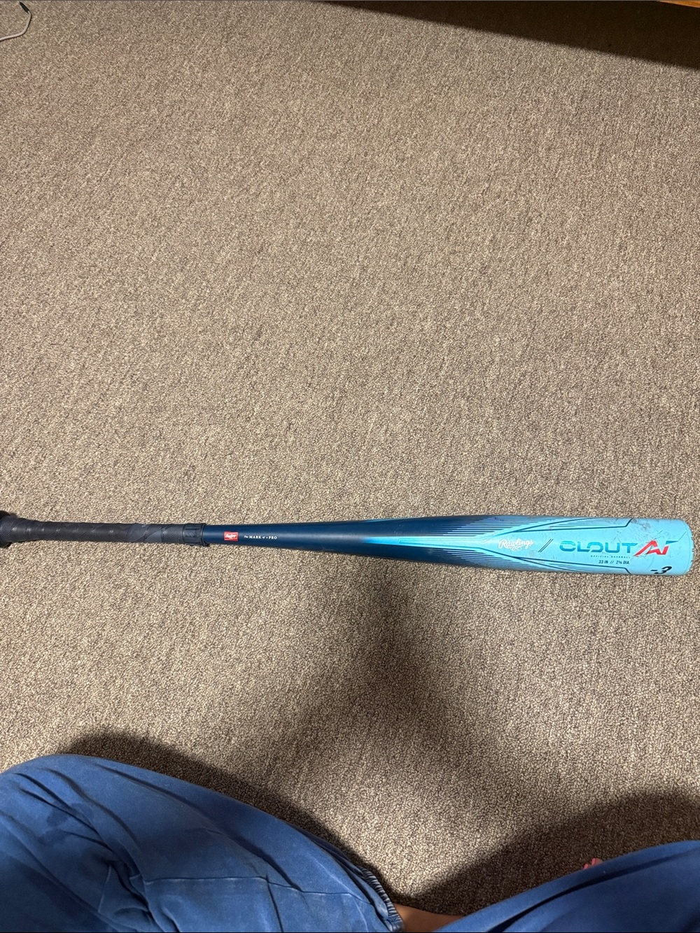 Rawlings Clout AI Bat - Teal and Blue Gradient